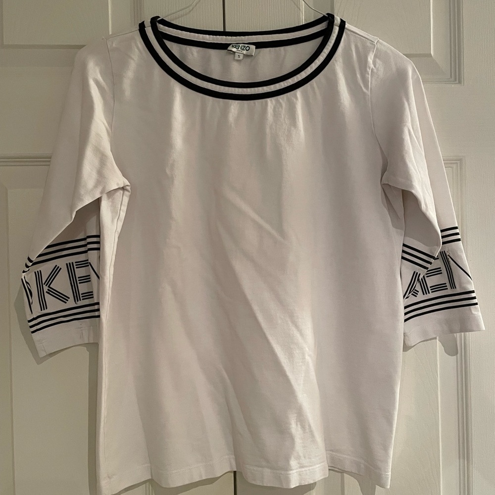 Kenzo White Top with Black Accents